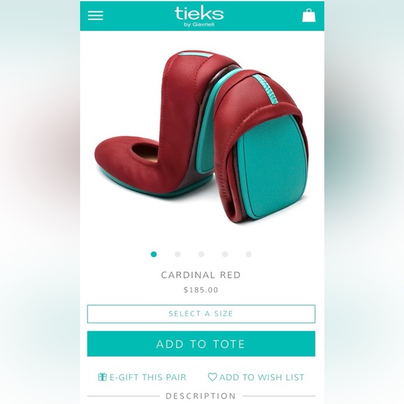 Cardinal Red Tieks - Picture 2 of 5
